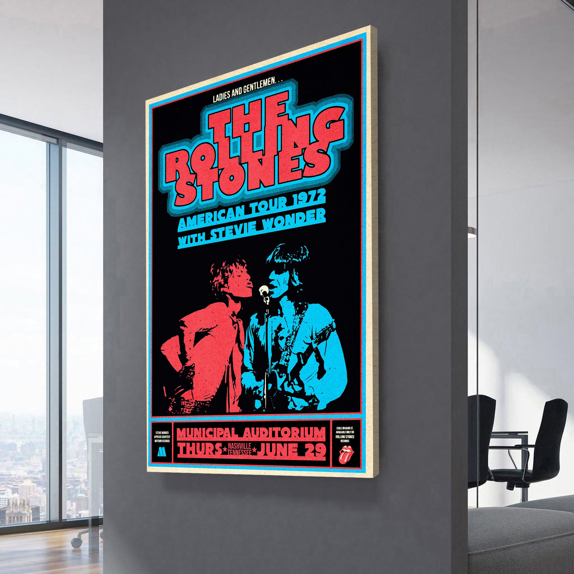 The Rolling Stones American Tour 1972 Canvas Wall Art 