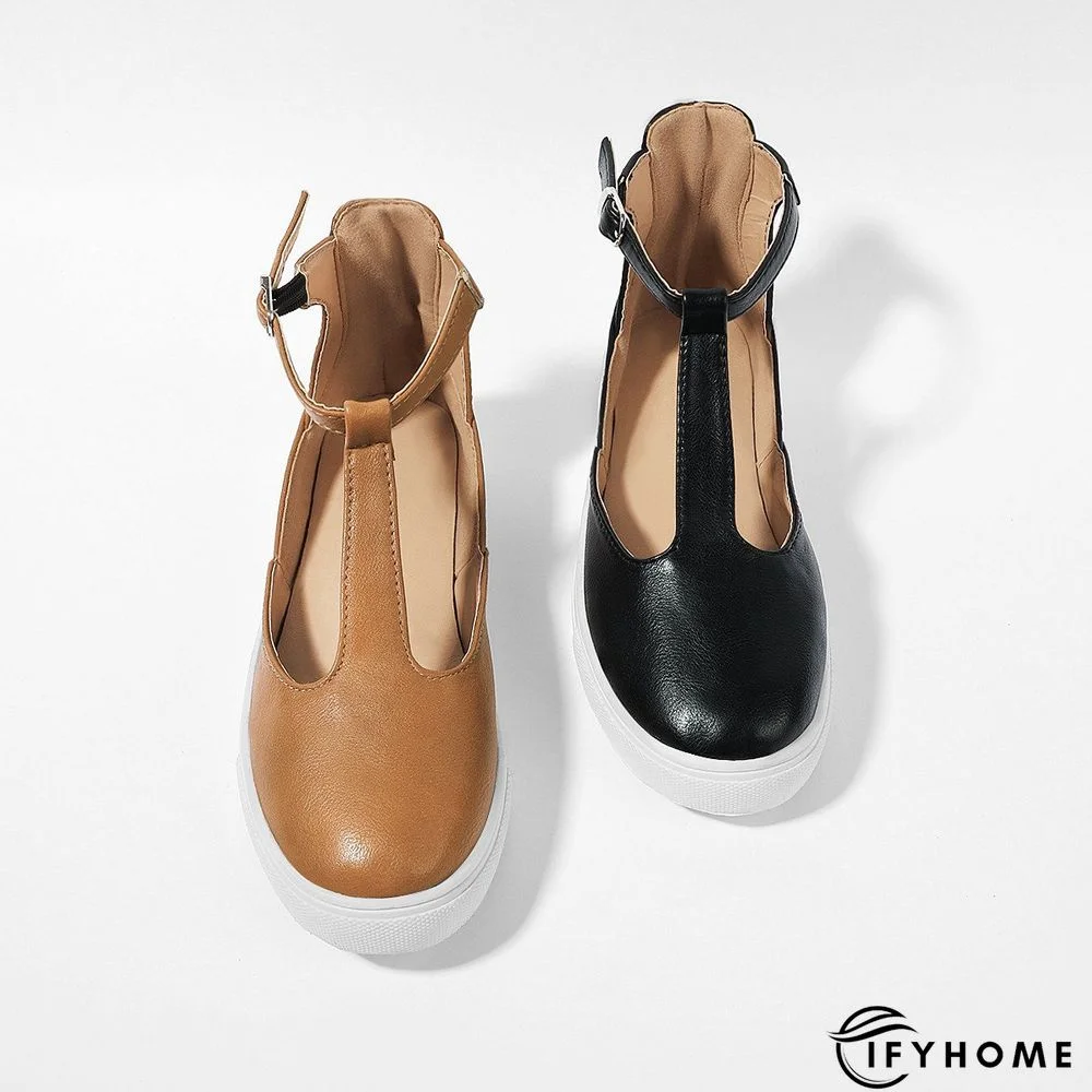Summer Sandals Round Toe Shoes with Adjustable Buckle | IFYHOME