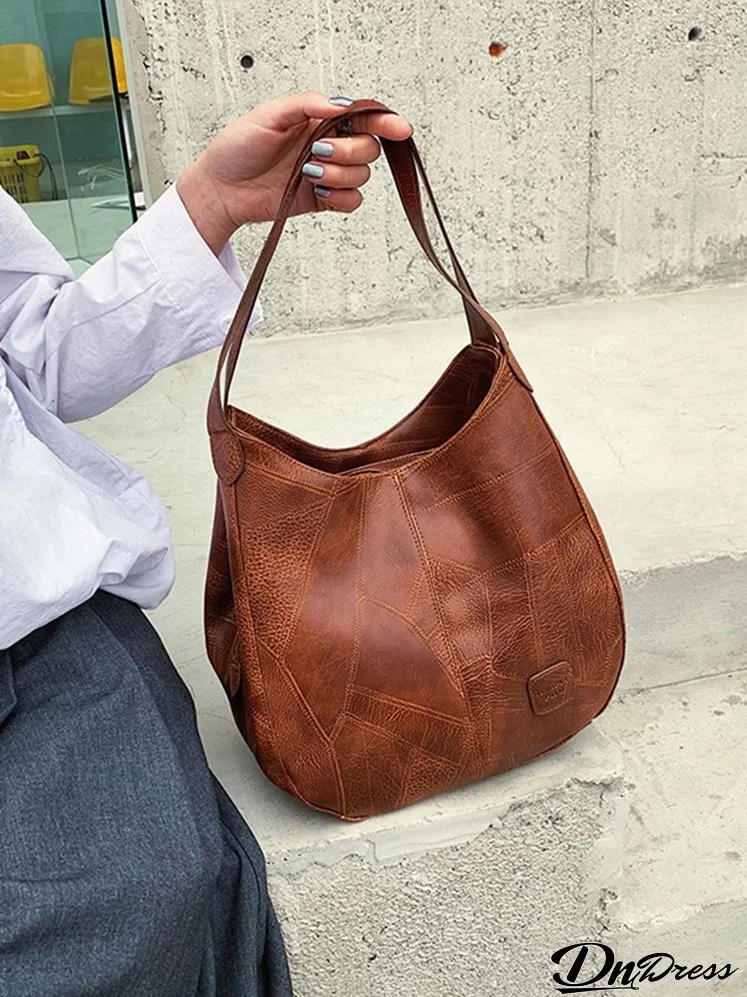 Vintage Design Shoulder Tote Bag