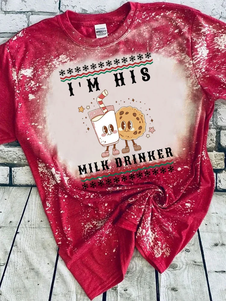 I‘m His Milk Drinker Tie Dye Matching T-shirt