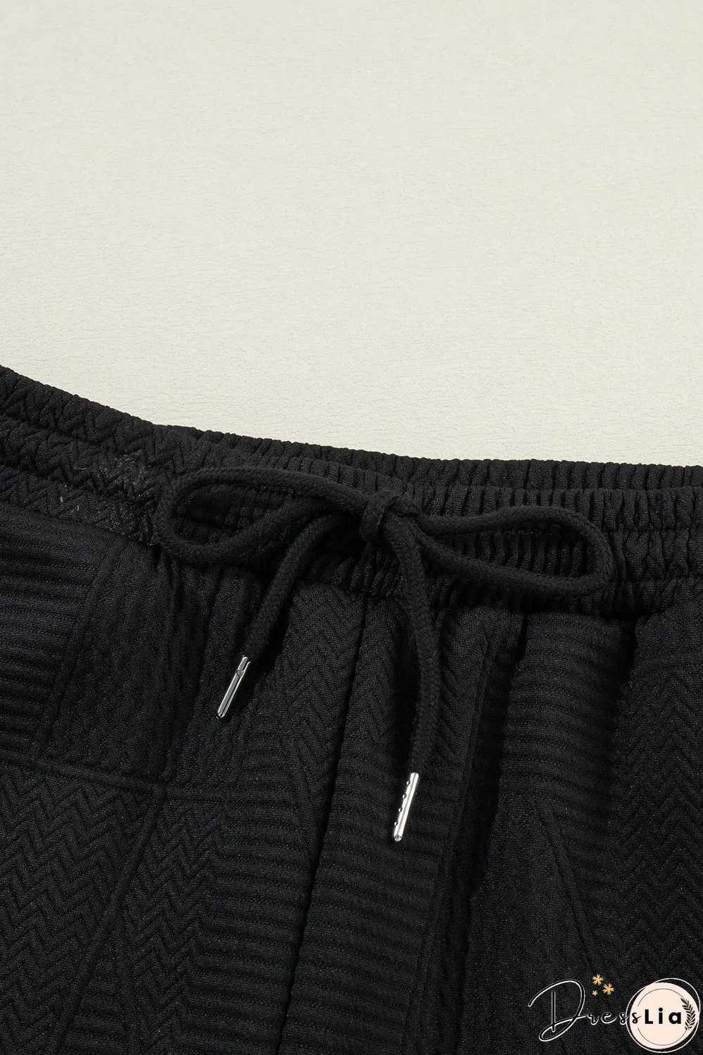 Black Ruffled Sleeve Summer Top and Cropped Loose Pants Set