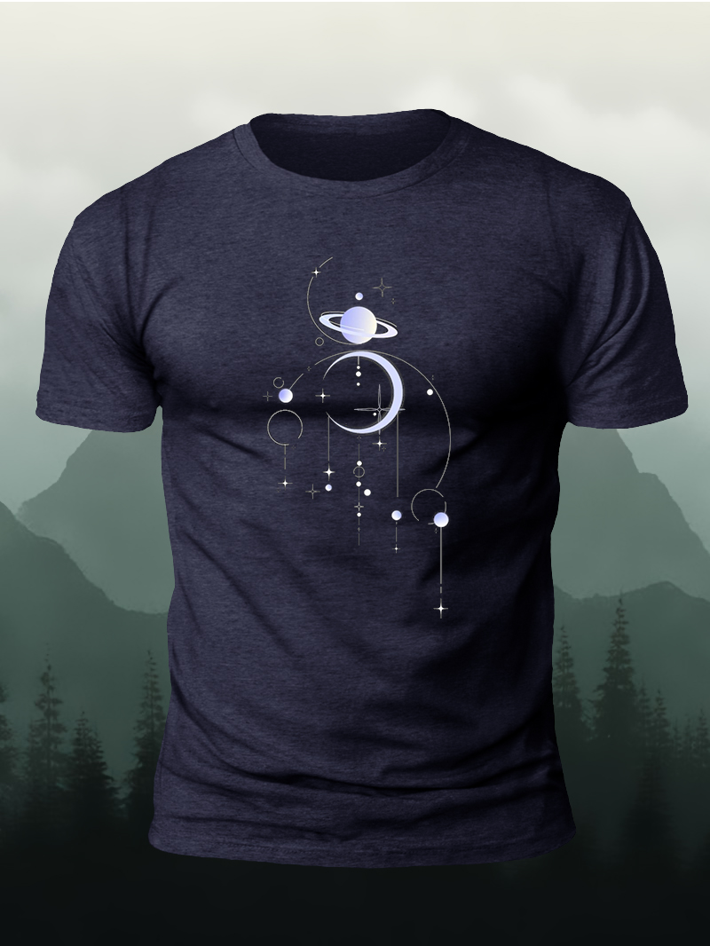 Solar System Strings of Heaven Print T-Shirt
