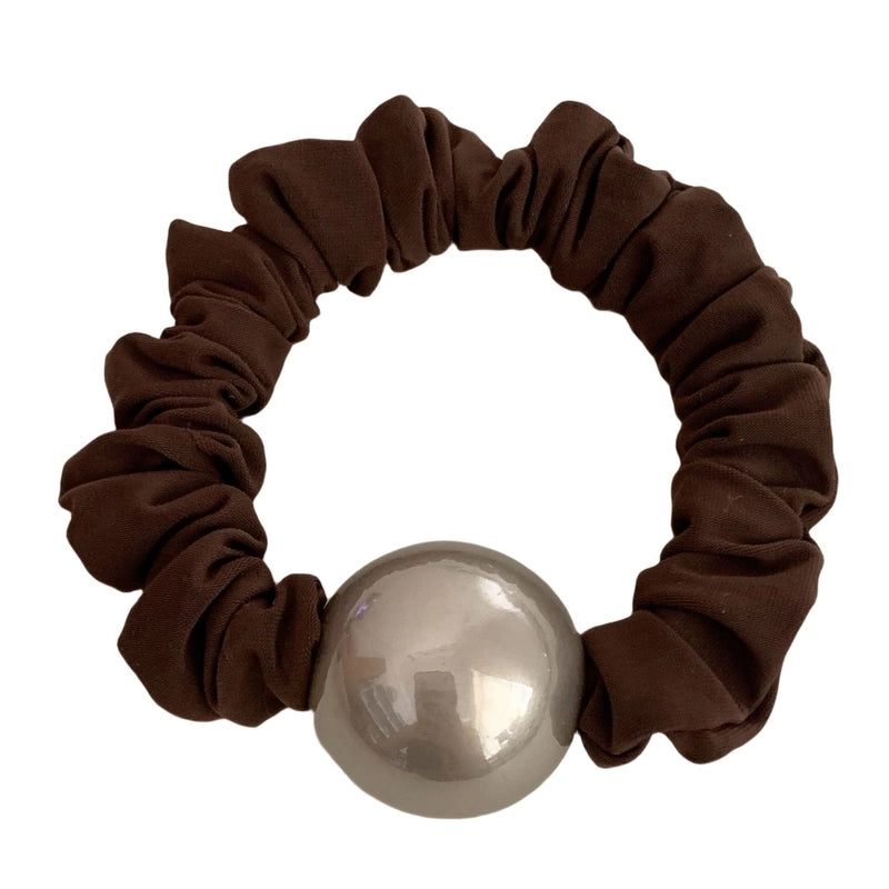 Classic Style Pearl Ribbon High-End Bowknot Hair Ring Large Intestine Ring Ponytail Tie Up A Bun Hairstyle Hair Accessories