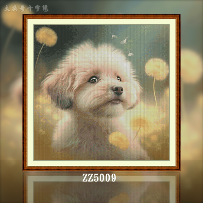 [ZZ5009-Dandelion Puppy]  Painting Fairy Cross Stitch