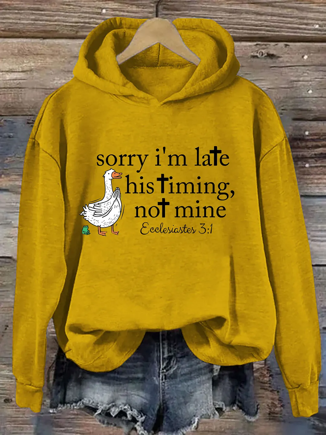 Sorry I'm Late Goose Hoodie