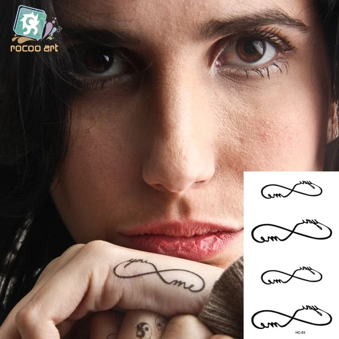 Small Temporary Tattoo Sticker G-dragon Same Black Smiling face Cat Star Pattern Water Transfer Body Art Fake Tatoo Women