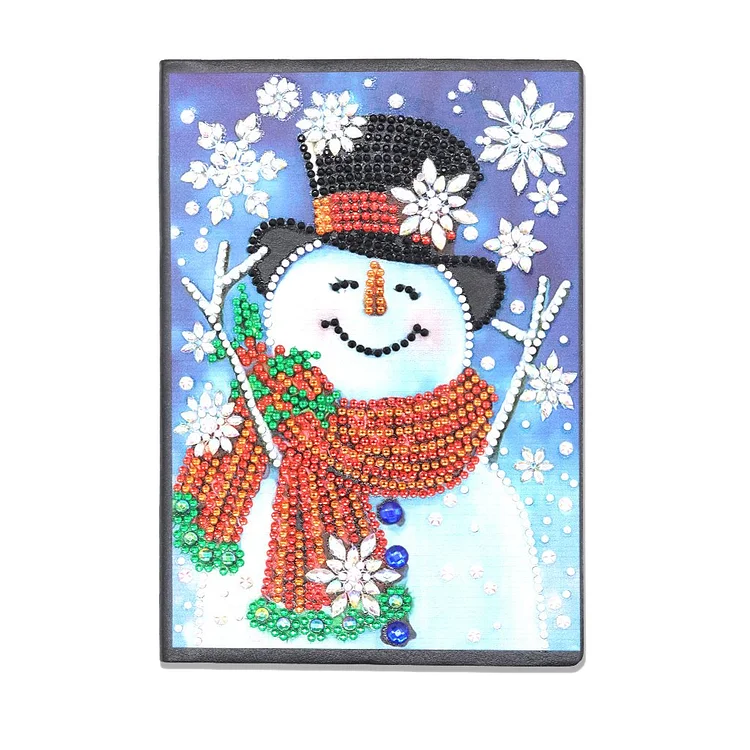 A5 5D Notebook DIY Part Special Shape Rhinestone Diary Book | Snowman