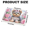 2 Pack Flower Puppy DIY Diamond Art Spiral Notebook Kit 80 Pages No Lines