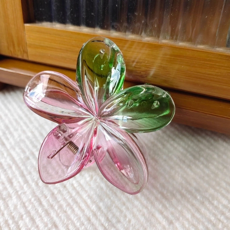 Egg Flower Hairpin Transparent AB Color Grab Hair Shark Clip Gradient Hair Grab Advanced Hair Accessories