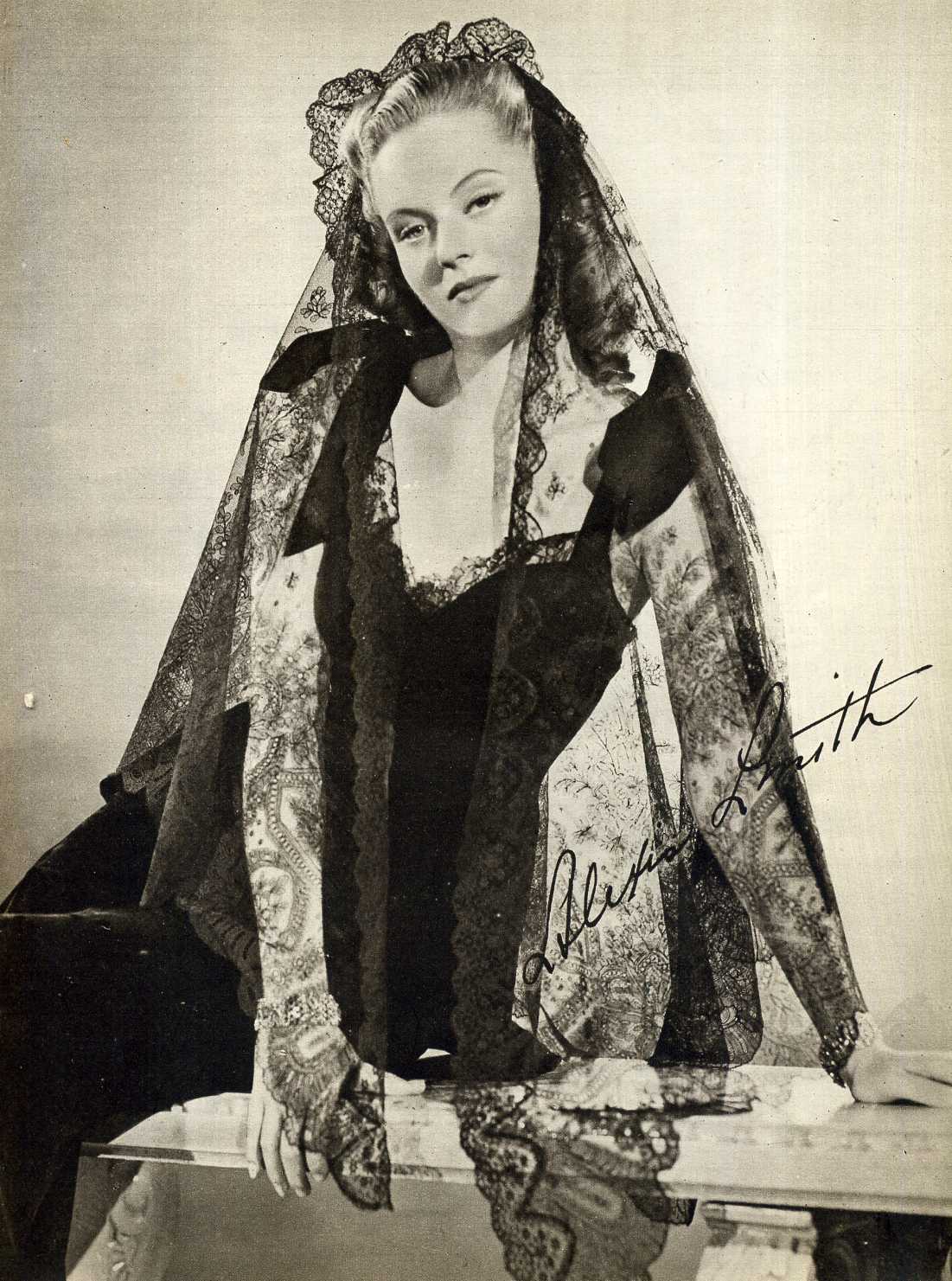 ALEXIS SMITH Signed Photo Poster paintinggraph - Film Star Actress - preprint