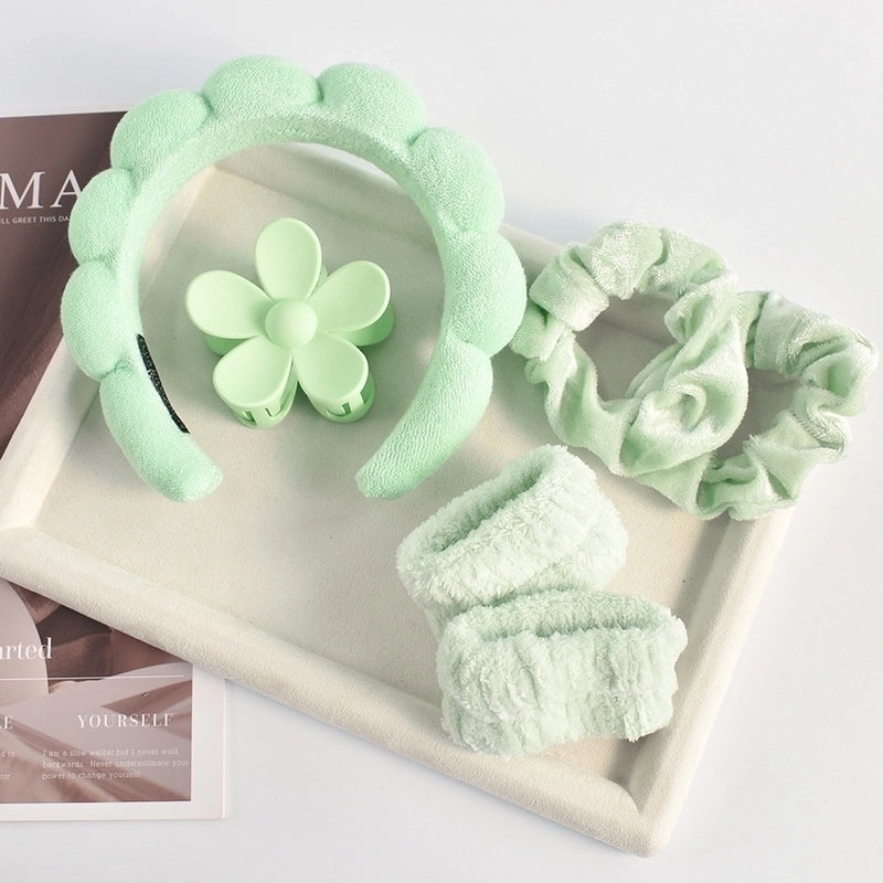 Women’s Minimalist Classic Style Bow Knot Plastic Cloth Spray Paint Hair Claws