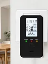 4-in-1 Gas & Carbon Monoxide Detector Plug in with LED Color Display Ultra Sensitive CO Detector with Temperature Humidity Display for Home Kitchen Hotels RV Apartment Travel