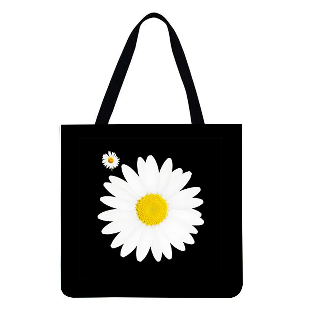 Linen Tote Bag-Chrysanthemum