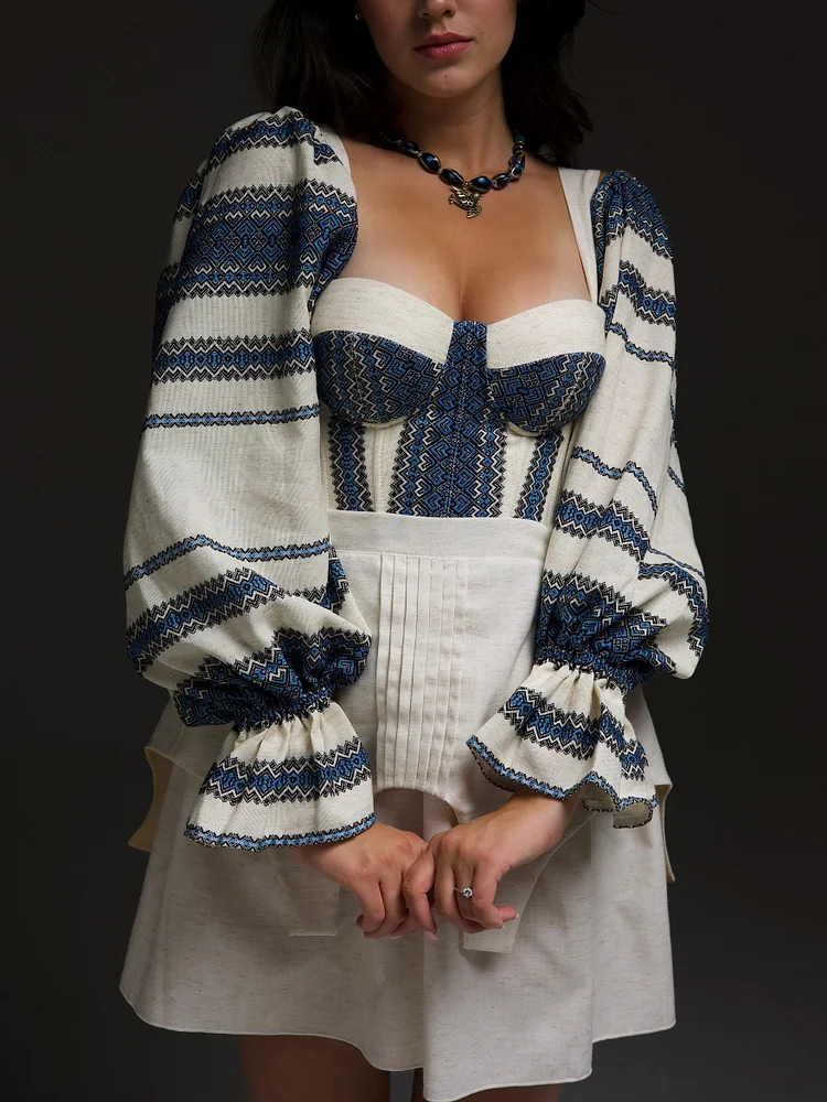 Printed Corset Suit