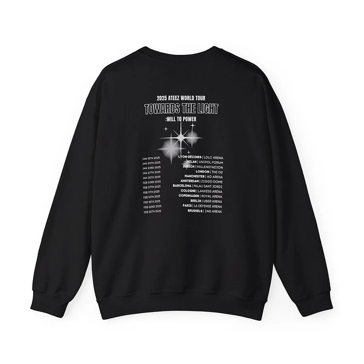ATEEZ 2025 World Tour Towards The Light: Will To Power Simple Time Track Sweatshirt officialateezshop