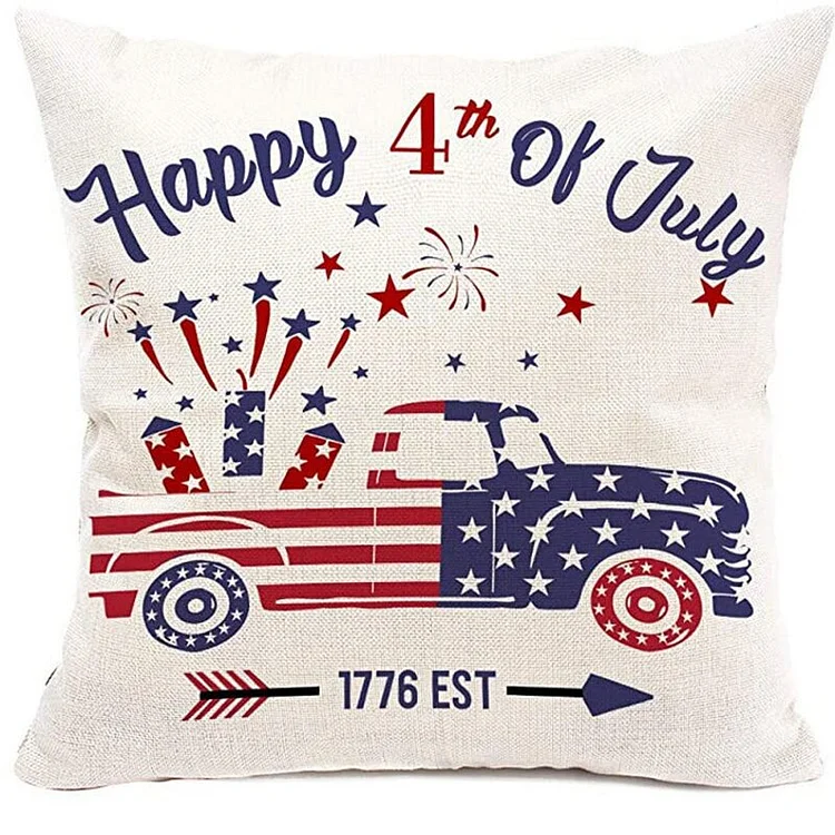 American Independence Day Pillowcase ，Happy 4th of July Patriotic Pillowcase