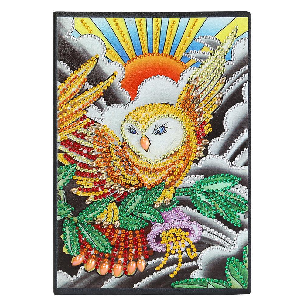 

Owl-DIY Creative Diamond 50 Pages A5 Notebook, 501 Original