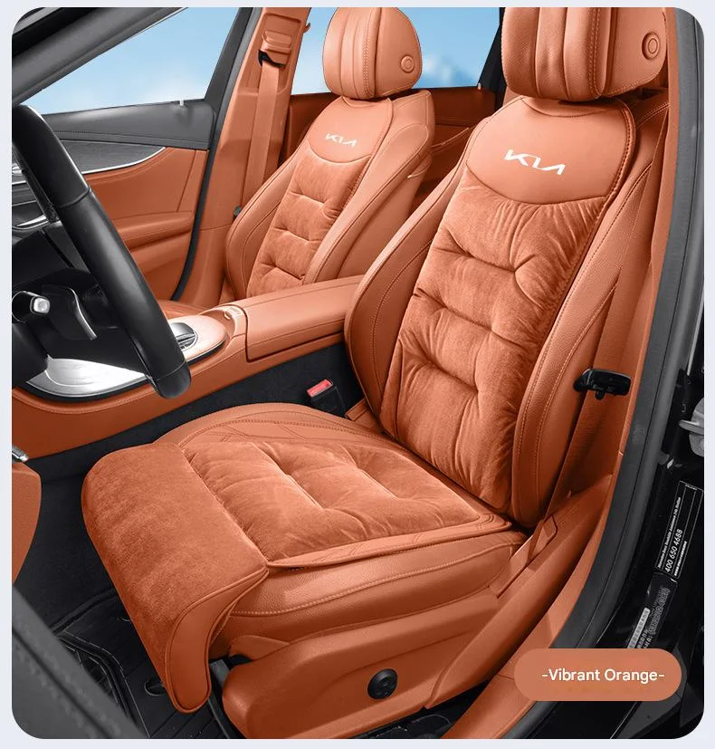 Car flannel extended leg rest seat cushion premium feel warm car seat mat