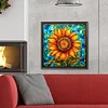 Diamond Painting-DIY Full Round Drill Stained Glass Sunflower