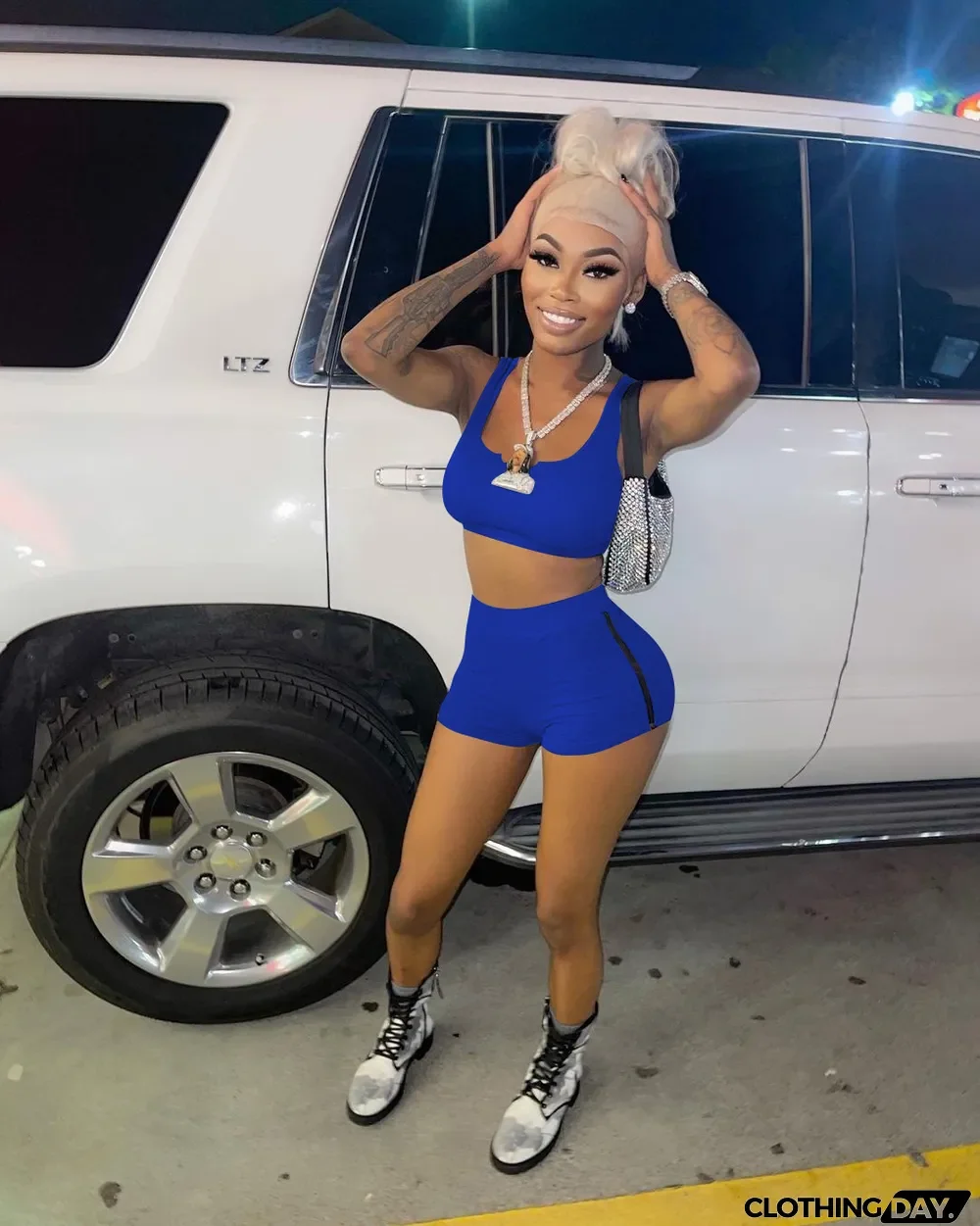 Sports Tank Top And Shorts Two Piece Sets