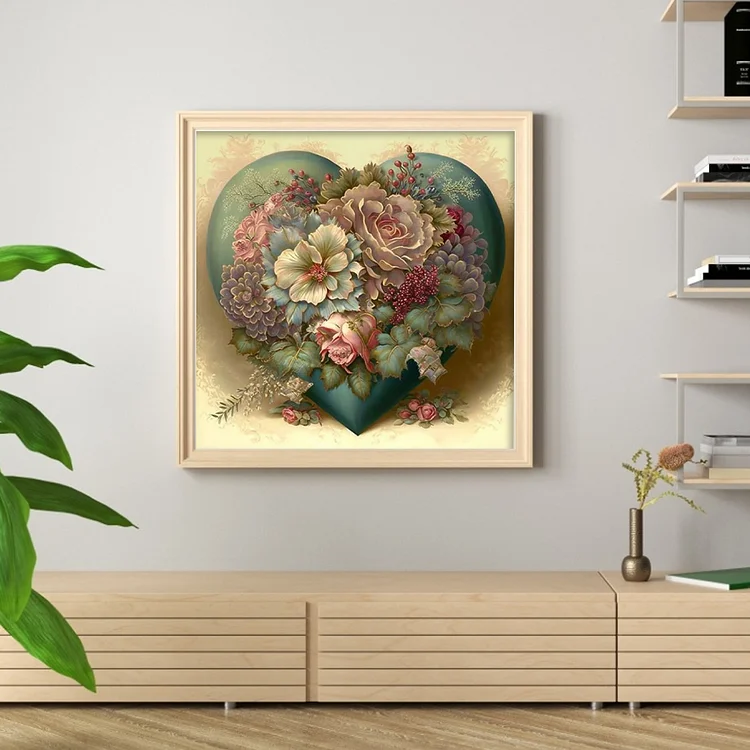 flower♡ Love Flowers 11CT Stamped Cross Stitch 50*50CM