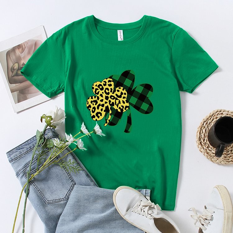 Artwishers Simple St. Patrick's Day Contrast Print T-Shirt