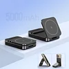 New GM01 Aluminum Alloy Magnetic Wireless Power Bank 5000 MAh Multi-Function Mobile Phone Holder Wireless Charger