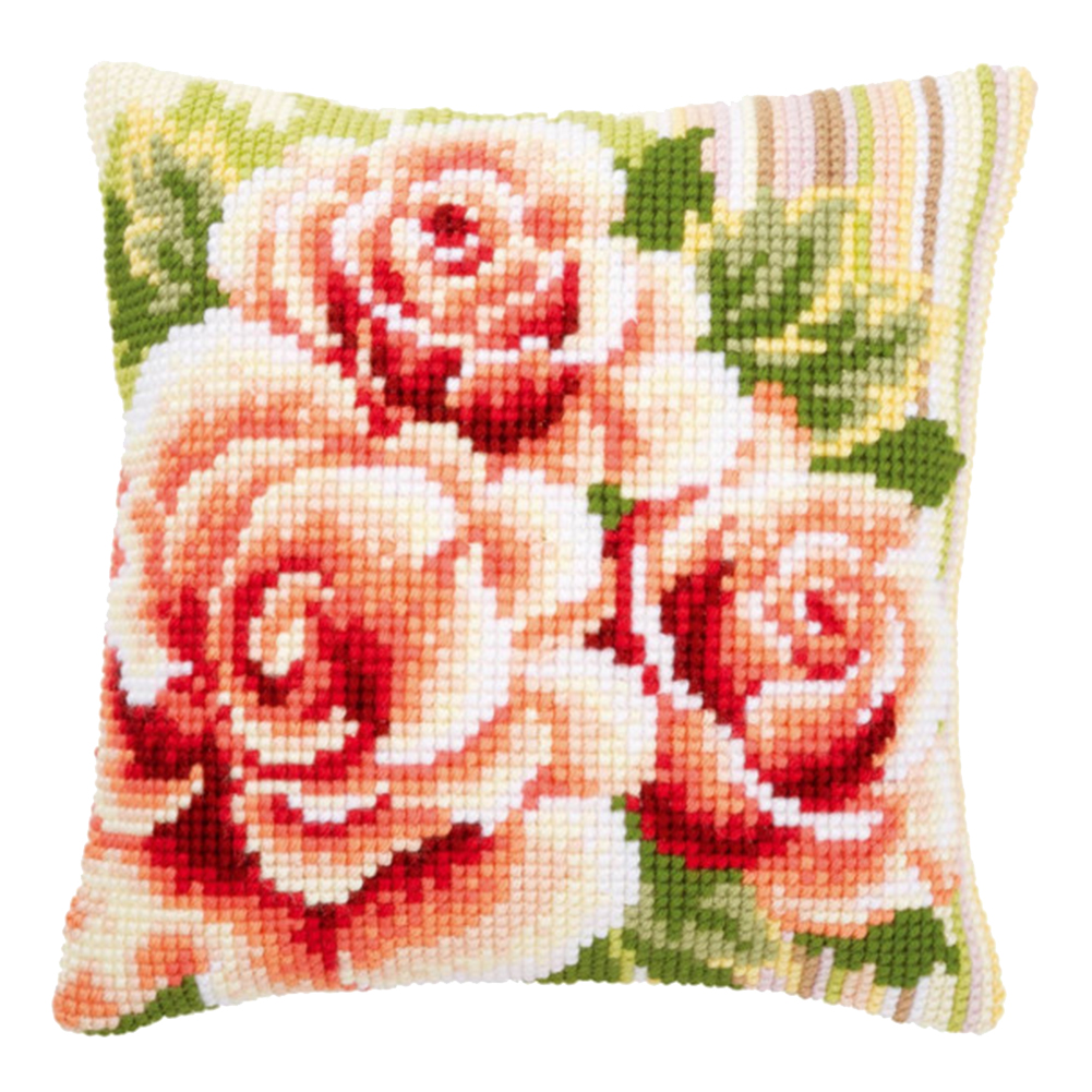 

Rose Flower - 11CT Stamped Cross Stitch Pillowcase - 40*40CM, 501 Original