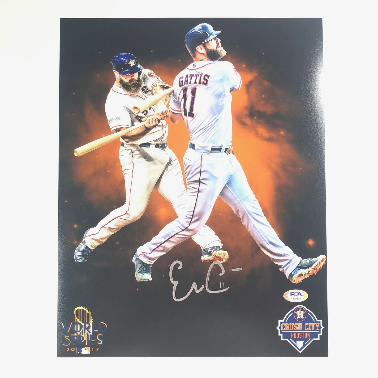 Evan Gattis signed 11x14 Photo Poster painting PSA/DNA Houston Astros Autographed