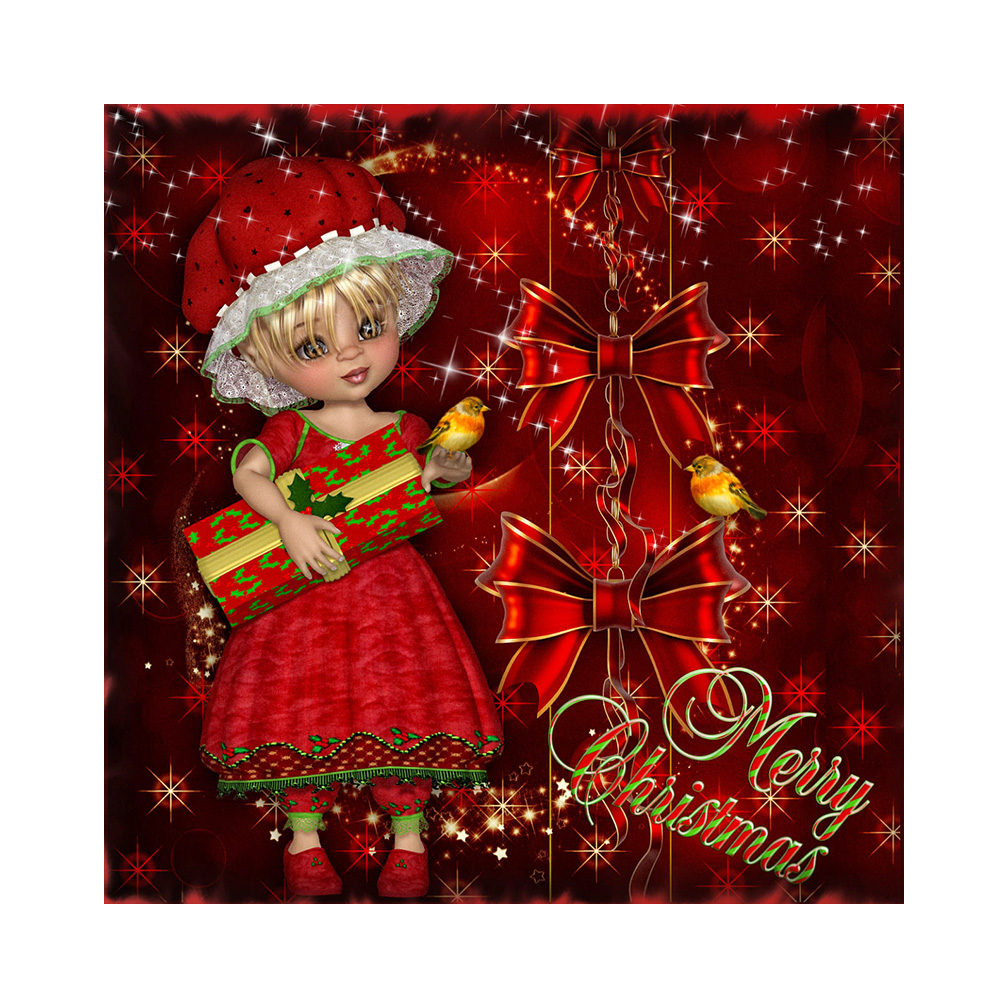 

Christmas Fairy Girl - Round Drill Diamond Painting - 40*40CM, 501 Original