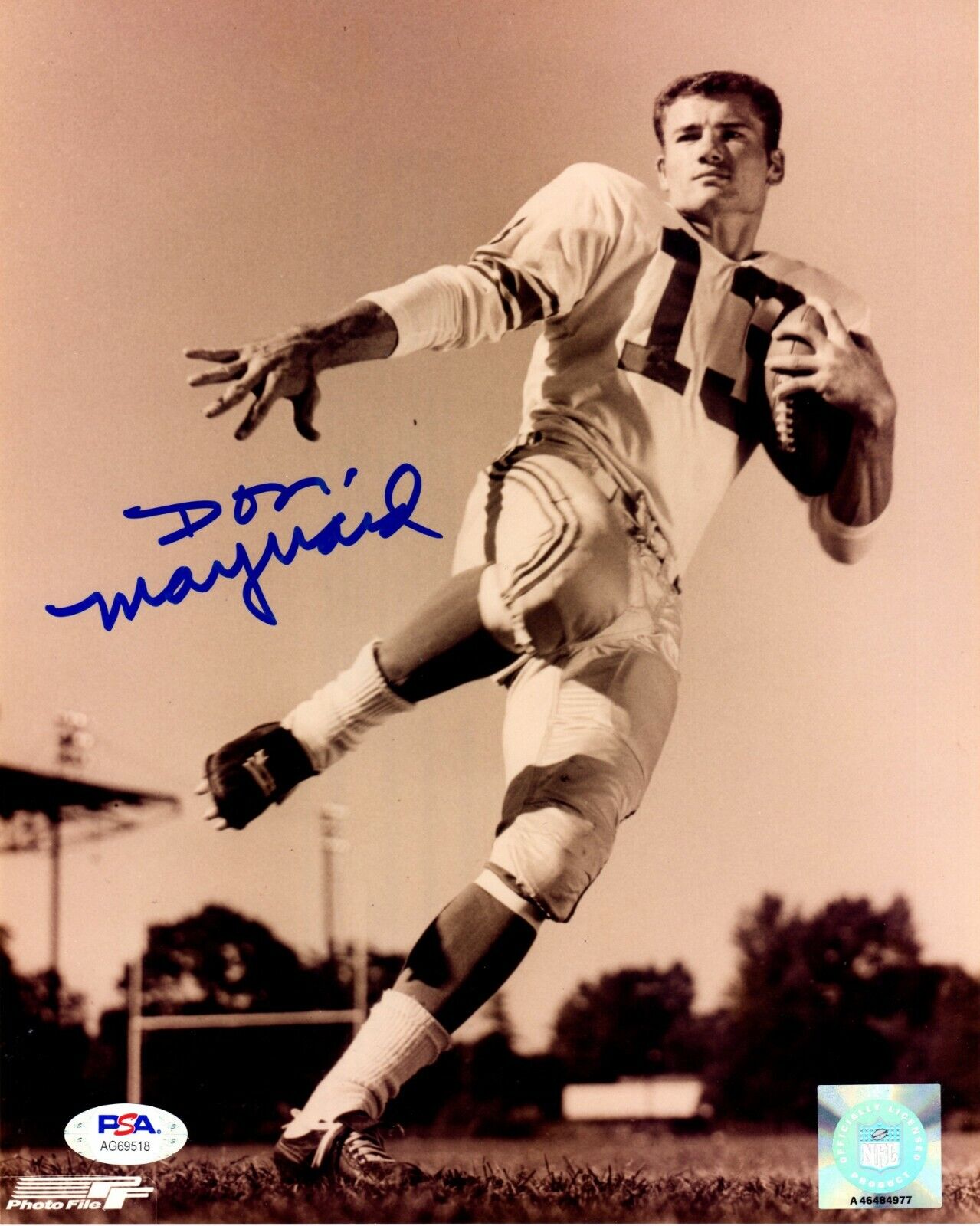 Don Maynard autographed signed 8x10 Photo Poster painting NFL New York Jets PSA COA Super Bowl