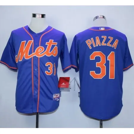 Mets #31 Mike Piazza Blue Alternate Home Stitched MLB Jersey