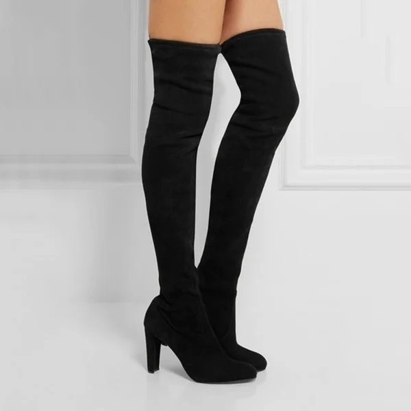 Women's Over Knee High Boot Lace Up High Heel Long Thigh Boots Shoes