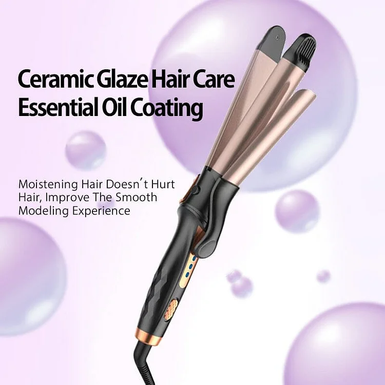2-IN-1 Ceramic Glaze Coating No Hair Damage Curling Iron