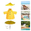 Goose Clothing with Umbrella Funny Raincoat and Hat Costume for Patio Yard Decor