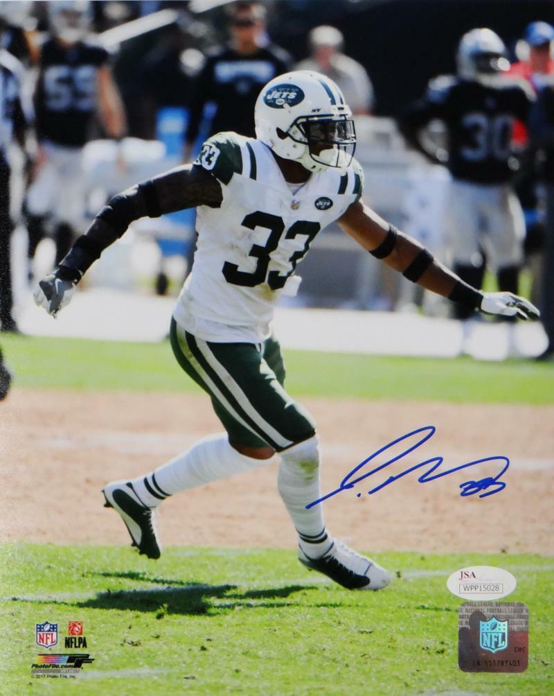 Jamal Adams Autographed New York Jets 8x10 PF Photo Poster painting Running- JSA W Auth *Blue