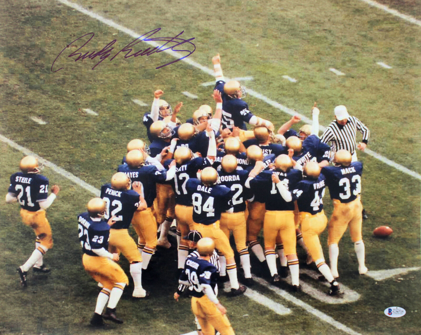 Notre Dame Rudy Ruettiger Authentic Signed 16x20 Photo Poster painting Autographed BAS