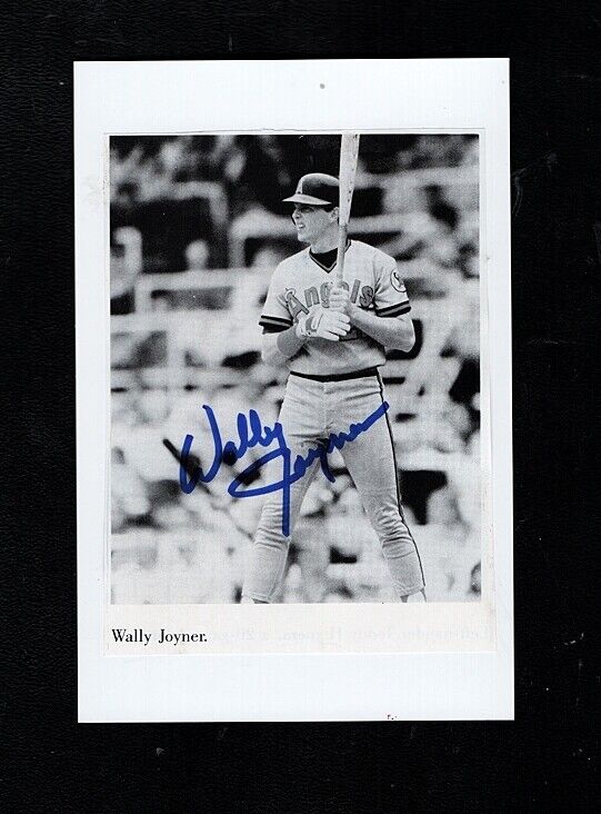 WALLY JOYNER-CALIFORNIA ANGELS AUTOGRAPHED 4X6 BOOK Photo Poster painting