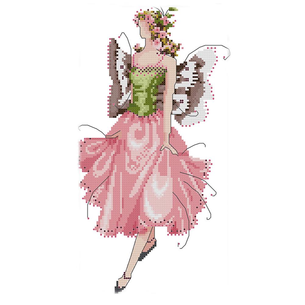

Rose Fairy - 14CT Stamped Cross Stitch - 20*36cm, 501 Original