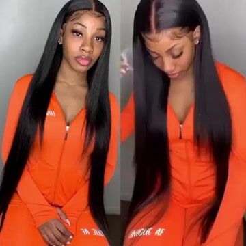 24 Inch Bone Straight Lace Front Human Hair Wigs HD Transparent Human Hair Lace Frontal Wigs 13x4 Straight Lace Closure Wigs