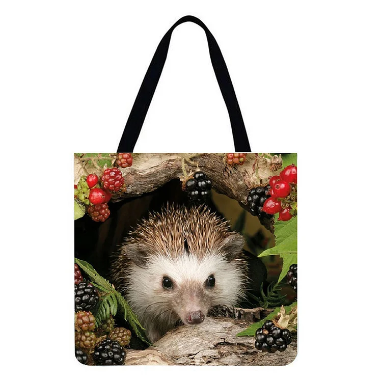 Hedgehog - Linen Tote Bag