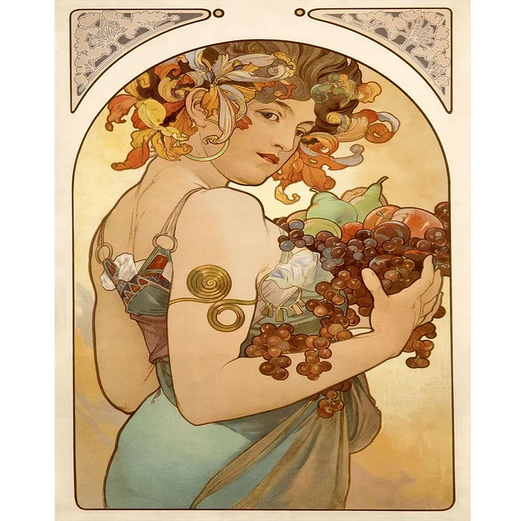 Full Round Diamond Painting - Woman Holding Flowers 40*50CM