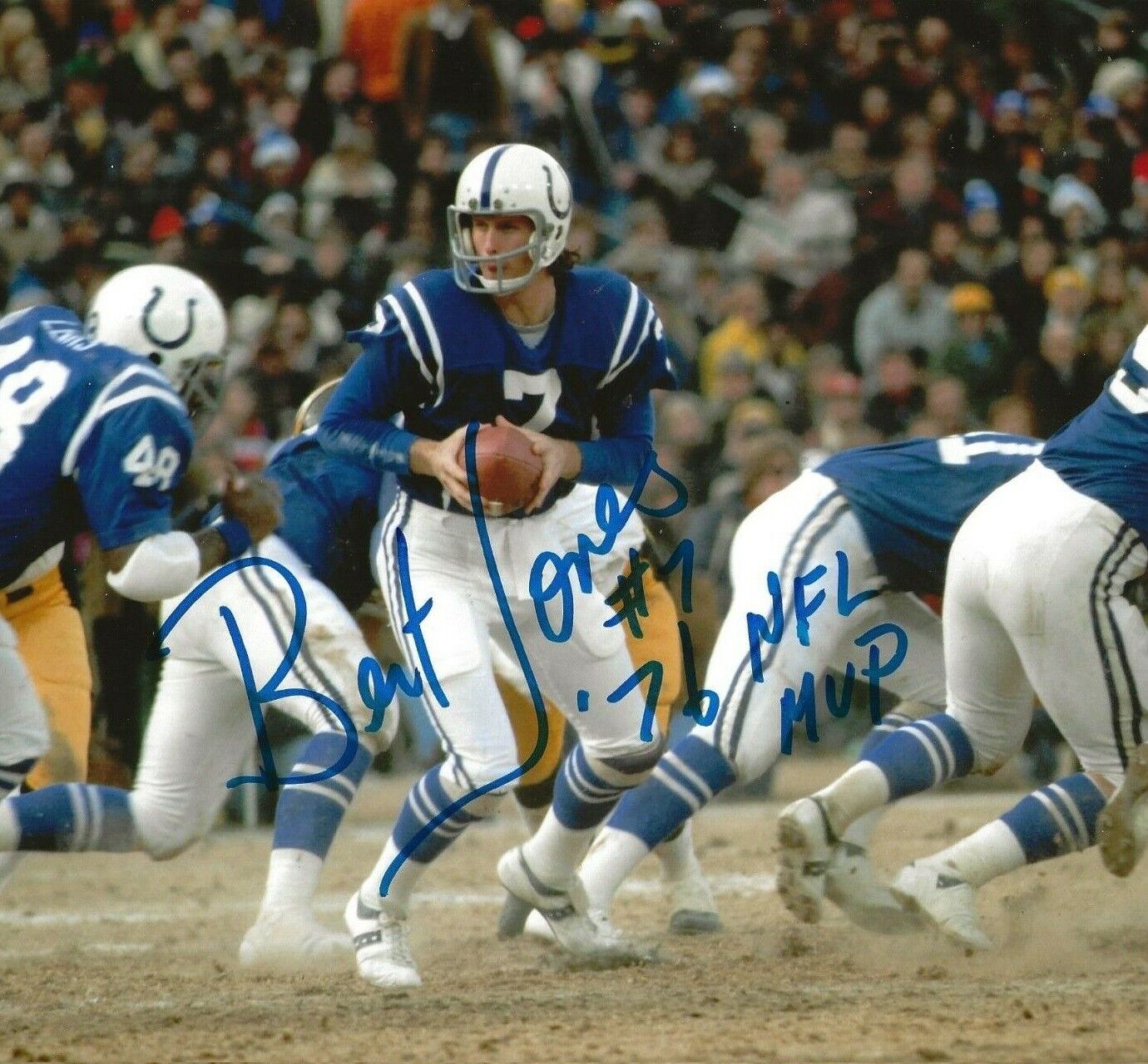 Bert Jones Autographed Signed 8x10 Photo Poster painting ( HOF Colts ) REPRINT