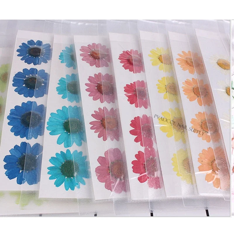 12pcs/lot 3D Nail Art Dried Flowers Acrylic UV Gel Nails Tips Salon Manicure Decoration-Nail Inspo