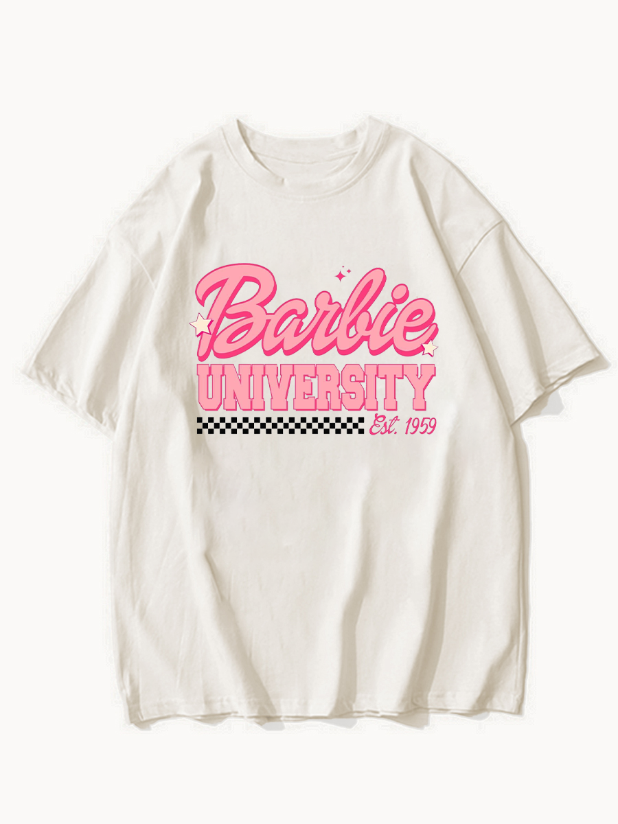 Oversized Barbie UNIVERSITY T-Shirt ctolen