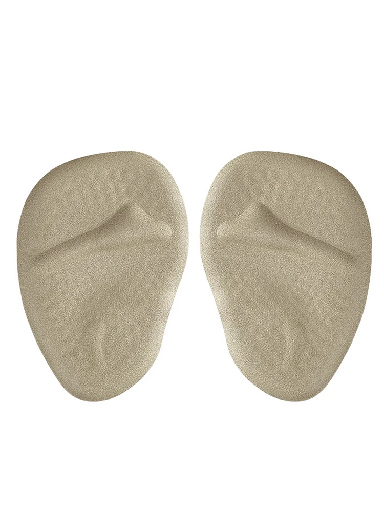 Miseyes High Heels Sweat Absorbent Breathable Massage Nonslip Forefoot Pad Thickened Silicone Flannel Half Palm Pad