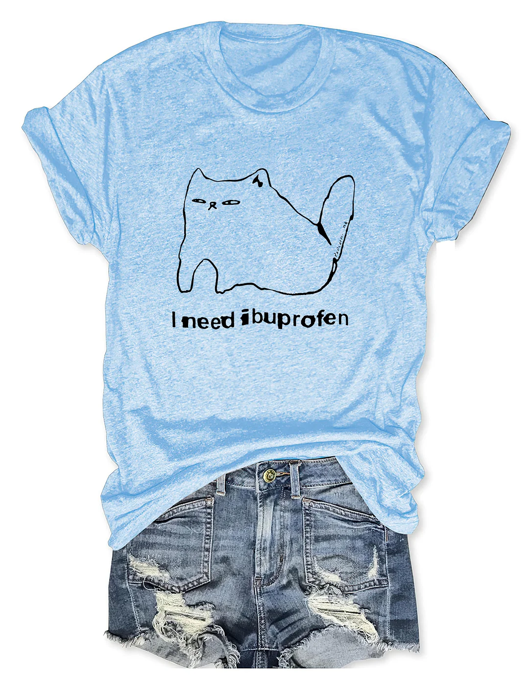 I Need Ibuprofen Funny Cat T-shirt