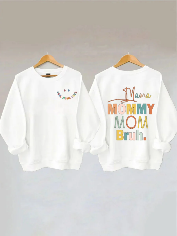Comstylish Cool Moms Club, Mama Mommy Mom Bruh Sweatshirt