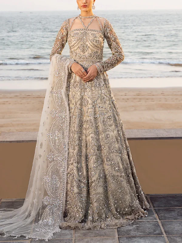 Sequined Long Sleeve Lace Dress
