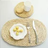 Rattan Placemats Straw Cup Coasters Dining Table Mat Heat Insulation Pot Holder Wicker Drink Coaster Kitchen Accessories